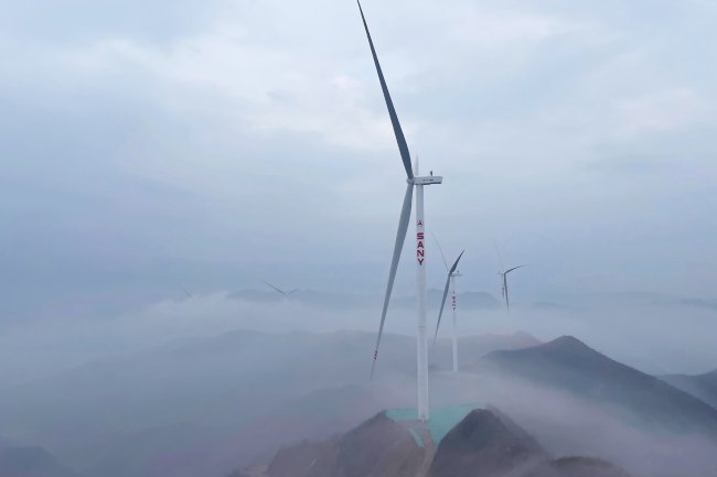 湖南邵陽市邵東縣皇帝嶺100MW風電場